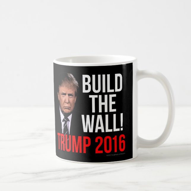 Bygga väggen Donald Trump 2016 Kaffemugg (Höger)