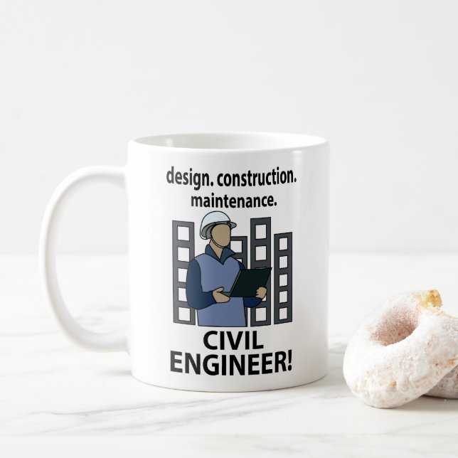 Byggande av den civila Ingenjören Ingenjör Kaffemugg (Med munk)