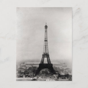 Byggande av Eiffel Torn Vykort