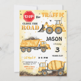 Byggande av gult och svartvitt inbjudningar