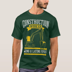 Byggande av manar Grävande och utläggande Rör T Shirt