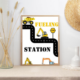 Byggande av Station Lastbil Party Poster