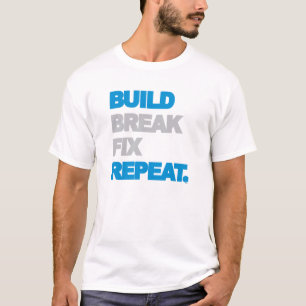 Byggande avbrott, knipa, upprepning t shirt