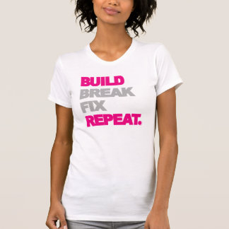 Byggande avbrott, knipa, upprepning tee shirt