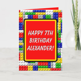 Byggande block Bricks Smart Boy födelsedag Kort