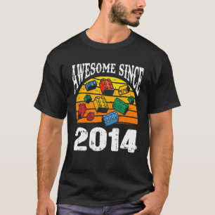 Byggande block Fantastisk sedan 2014 8:e födelseda T Shirt