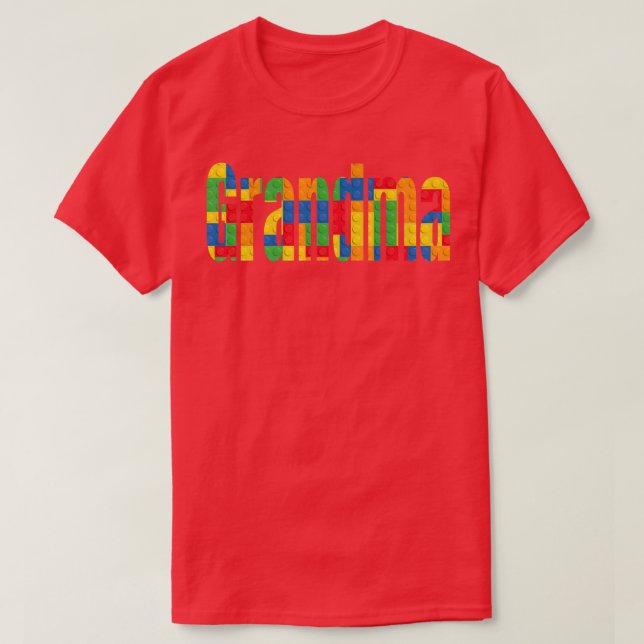 Byggande block för Grandma Parck Master Builder T Shirt (Design framsida)