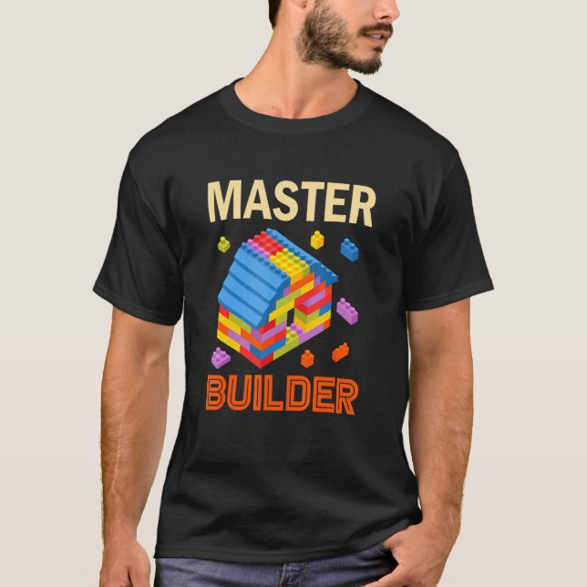 Byggande block för grundstensblock i Master Builde T Shirt (Framsida)