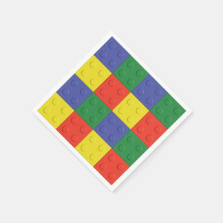 Byggande block och brickor Party Napkins Pappersservett