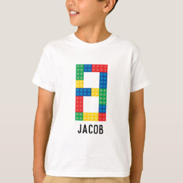 Byggande Block Party Shirt för 8:e födelsedag T Shirt