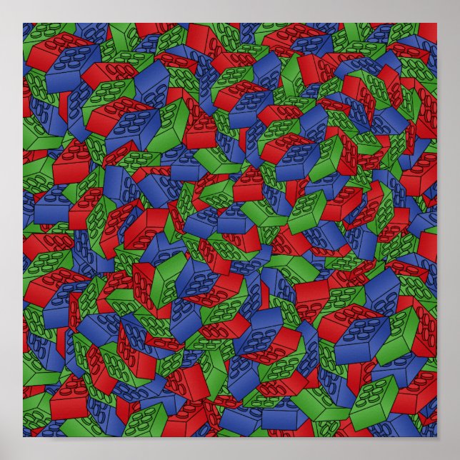 Byggande block Poster POP ART (Framsidan)