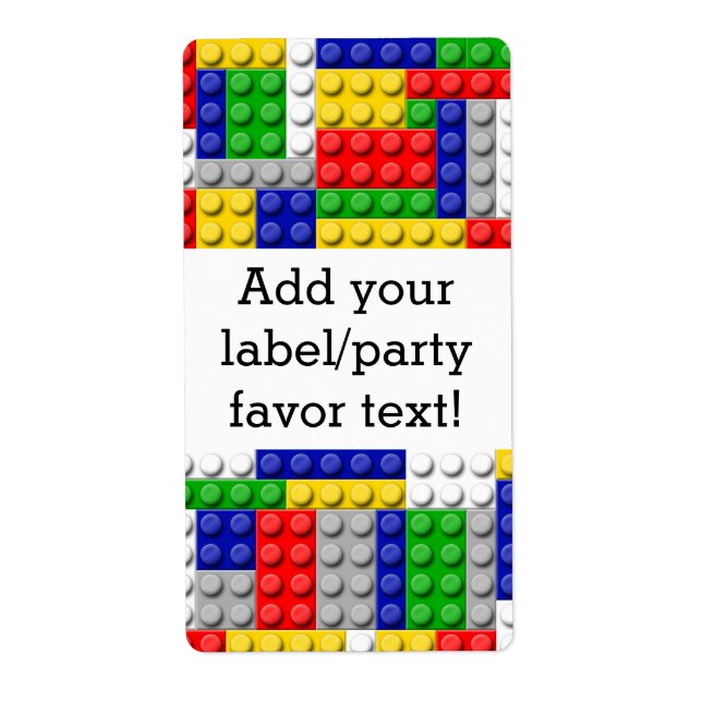 Byggande block Primary Färg Boy's Birthday/Party Fraktsedel (Framsidan)