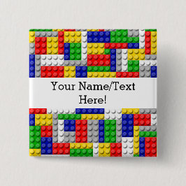 Byggande block Primary Färg Boy's Birthday/Party Knapp