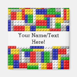 Byggande block Primary Färg Boy's Birthday/Party Magnet