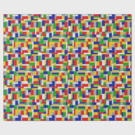 Byggande block Primary Färg Boy's Birthday/Party Presentpapper