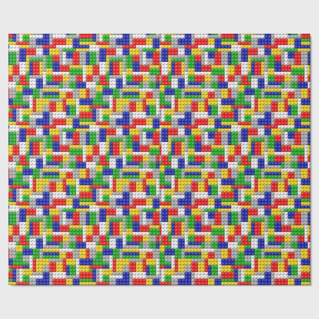 Byggande block Primary Färg Boy's Birthday/Party Presentpapper (Seam)