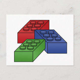 Byggande block - Vektorillustration Vykort