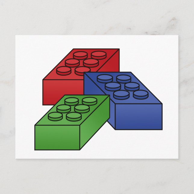 Byggande block - Vektorillustration Vykort (Framsida)