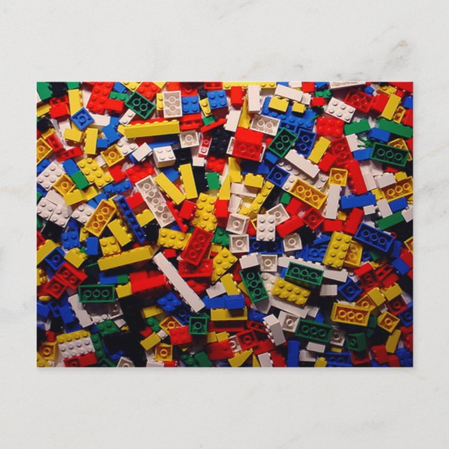 Byggande block vykort (Framsida)