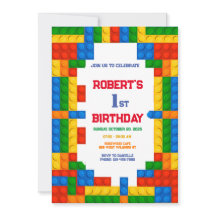 Byggande blockerar födelsedagsinbjudan, byggande