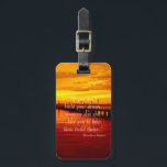 Byggande drömhoppcitattecken - solnedgång OtterB Bagagebricka<br><div class="desc">Byggnad drömhoppcitattecken - solnedgång</div>