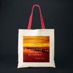 Byggande drömhoppcitattecken - solnedgång OtterB Tygkasse<br><div class="desc">Byggnad drömhoppcitattecken - solnedgång</div>