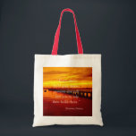 Byggande drömhoppcitattecken - solnedgång OtterB Tygkasse<br><div class="desc">Byggnad drömhoppcitattecken - solnedgång</div>