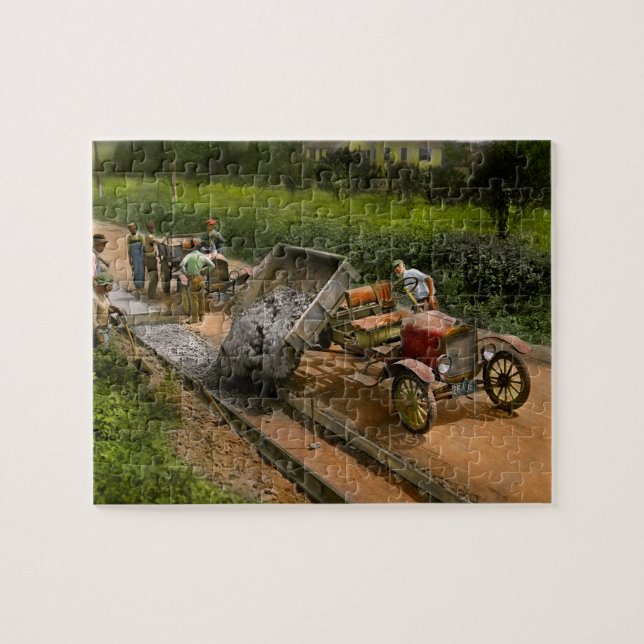 Byggande - Dumpning gjorde det enkelt 1925 Pussel (Horisontell)