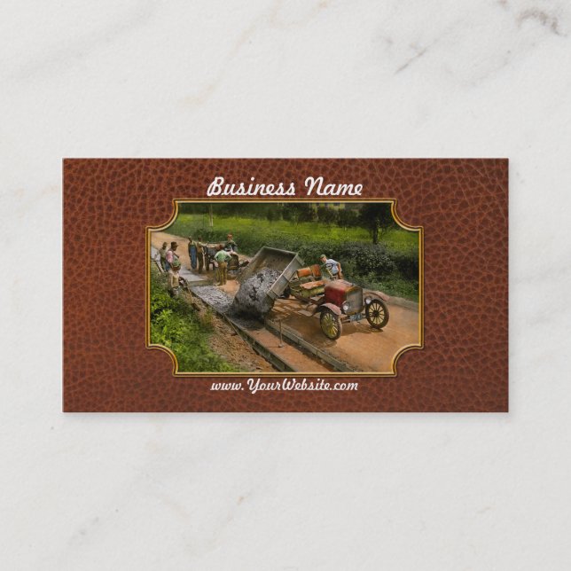 Byggande - Dumpning gjorde det enkelt 1925 Visitkort (Framsida)