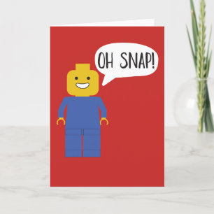 Byggande födelsekort av typen Brick Leksak Figur Kort