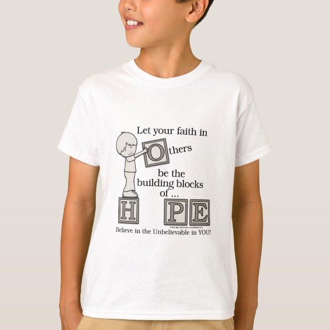 Byggande HOPE-block T-shirt (Framsida)