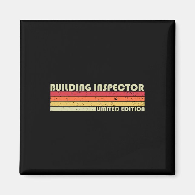 Byggande inspektör Funny Job Title Birthday Worker Magnet (Framsidan)