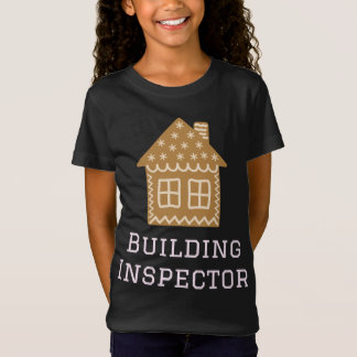 Byggande inspektör Roligt Gingerbröd House Decorat T Shirt