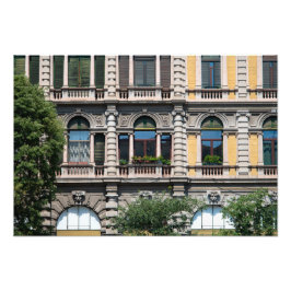 Byggande konst i Milano Fototryck
