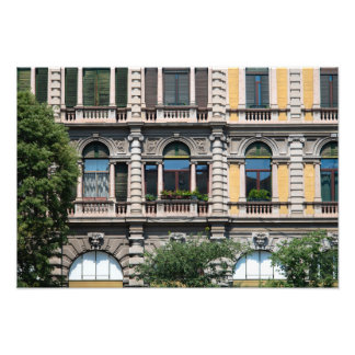 Byggande konst i Milano Fototryck