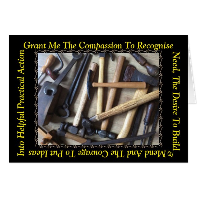 Byggande & lagning (bran) hälsningskort (Framsidan Horizontal)