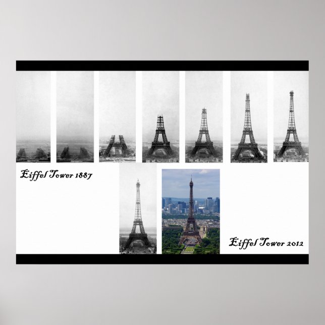 Byggandet av Eiffeltornet 1887 Poster (Framsidan)