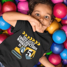 Byggarbetare 5-års födelsedags pojke t-shirt
