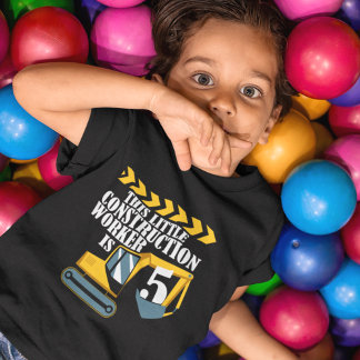Byggarbetare 5-års födelsedags pojke t-shirt