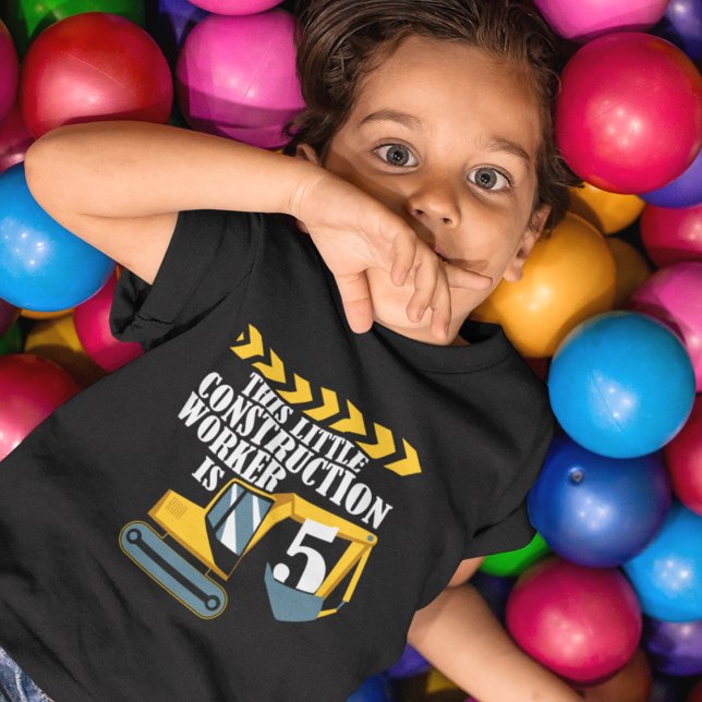 Byggarbetare 5-års födelsedags t-shirt för pojke (Skapare uppladdad)