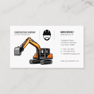 Byggarbetare Earth Mover Visitkort