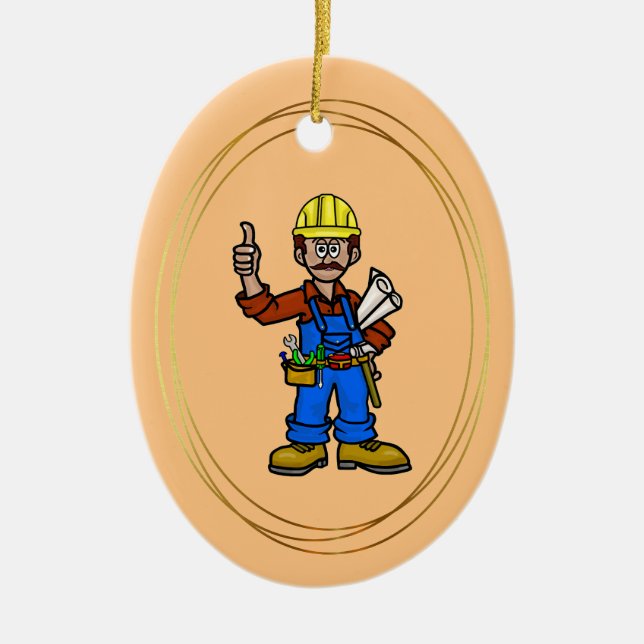 Byggarbetare Foreman med  Ornament (Framsidan)