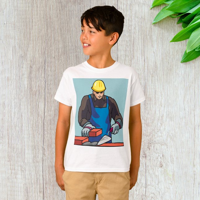 Byggarbetare - Hat Builder i brickayer T Shirt (Skapare uppladdad)