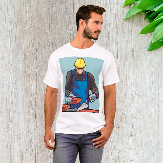 Byggarbetare - Hat Builder i brickayer T Shirt (Skapare uppladdad)