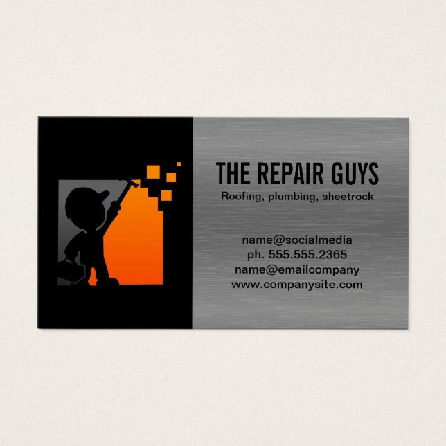 Byggarbetare | Korrigering av fraktpost Visitkort (Framsidan)