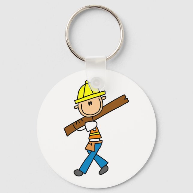 Byggarbetare med lumber nyckelring (Framsida)