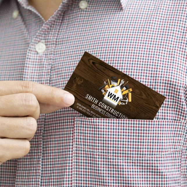 Byggarbetare | Reparation av hem Verktyg | Monogra Visitkort (Skapare uppladdad)