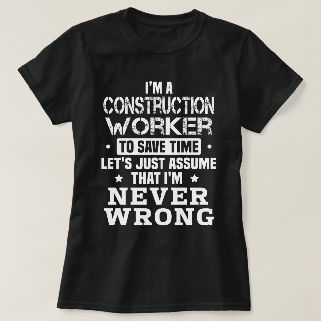 Byggarbetare T Shirt (Design framsida)