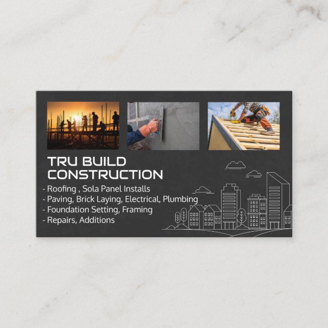 Byggarbetare | Tofer | Paver | Masonry Visitkort (Framsida)