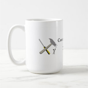 Byggarbetslag med namn kaffemugg